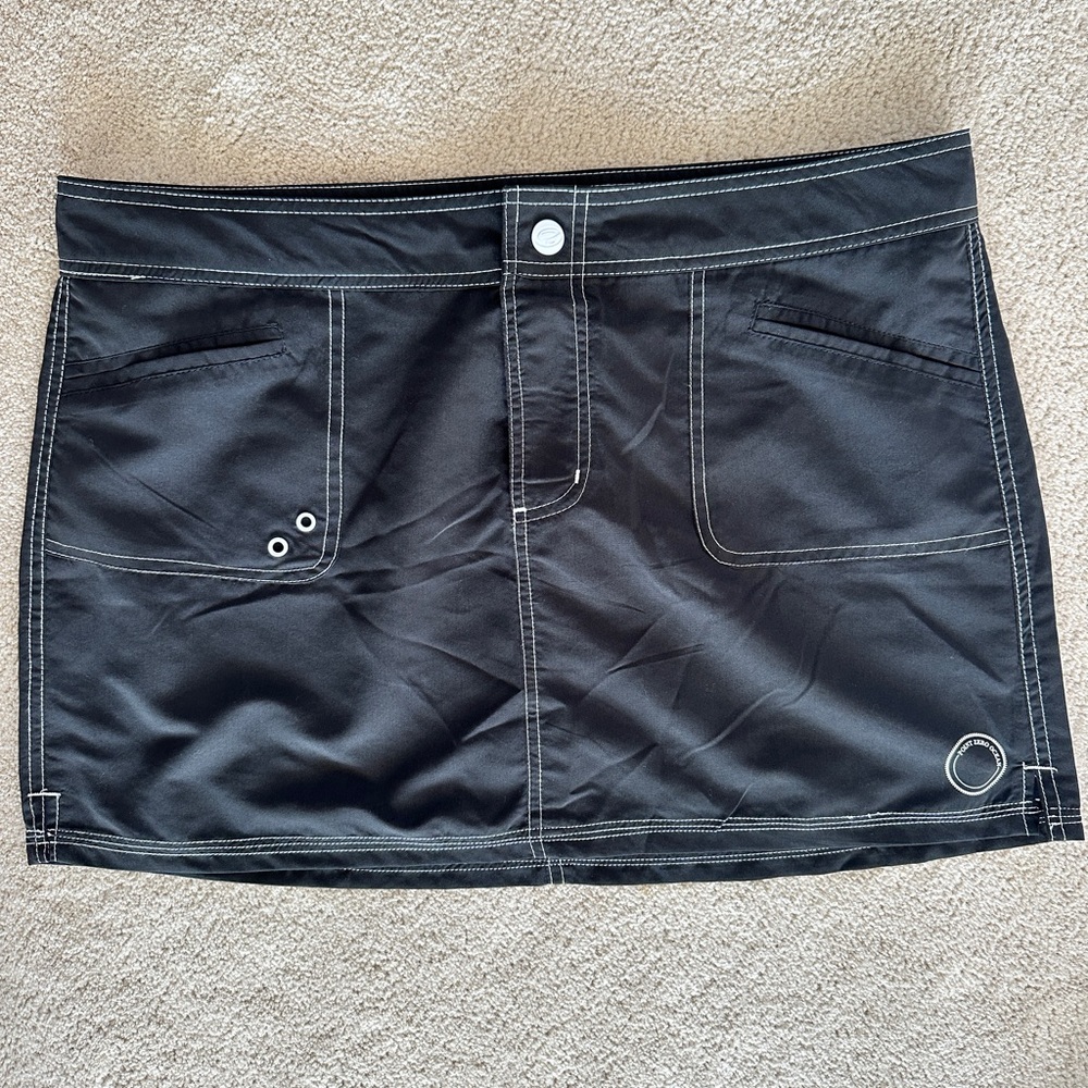 Point Zero Black Mini Skirt with Modern Appeal